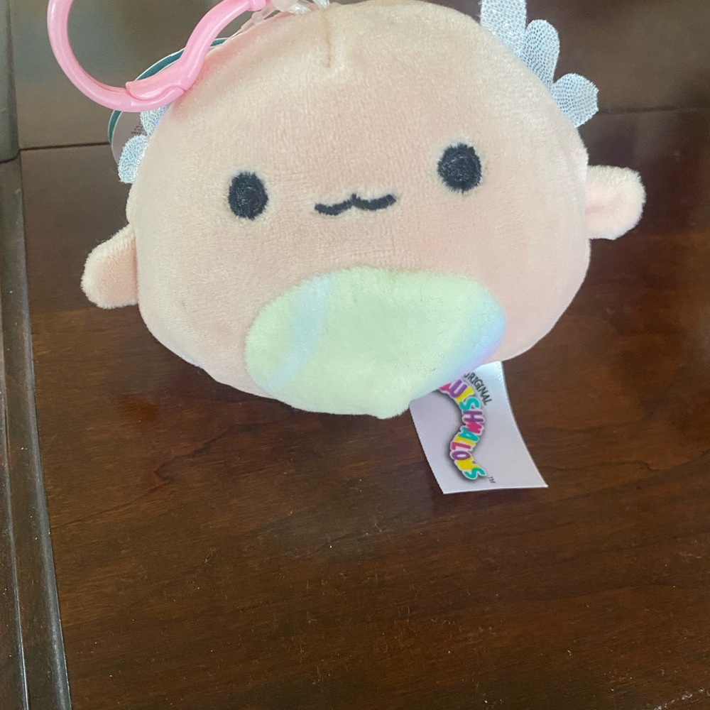 Archie the axolotl Squishmallow keychain 3.5 inches